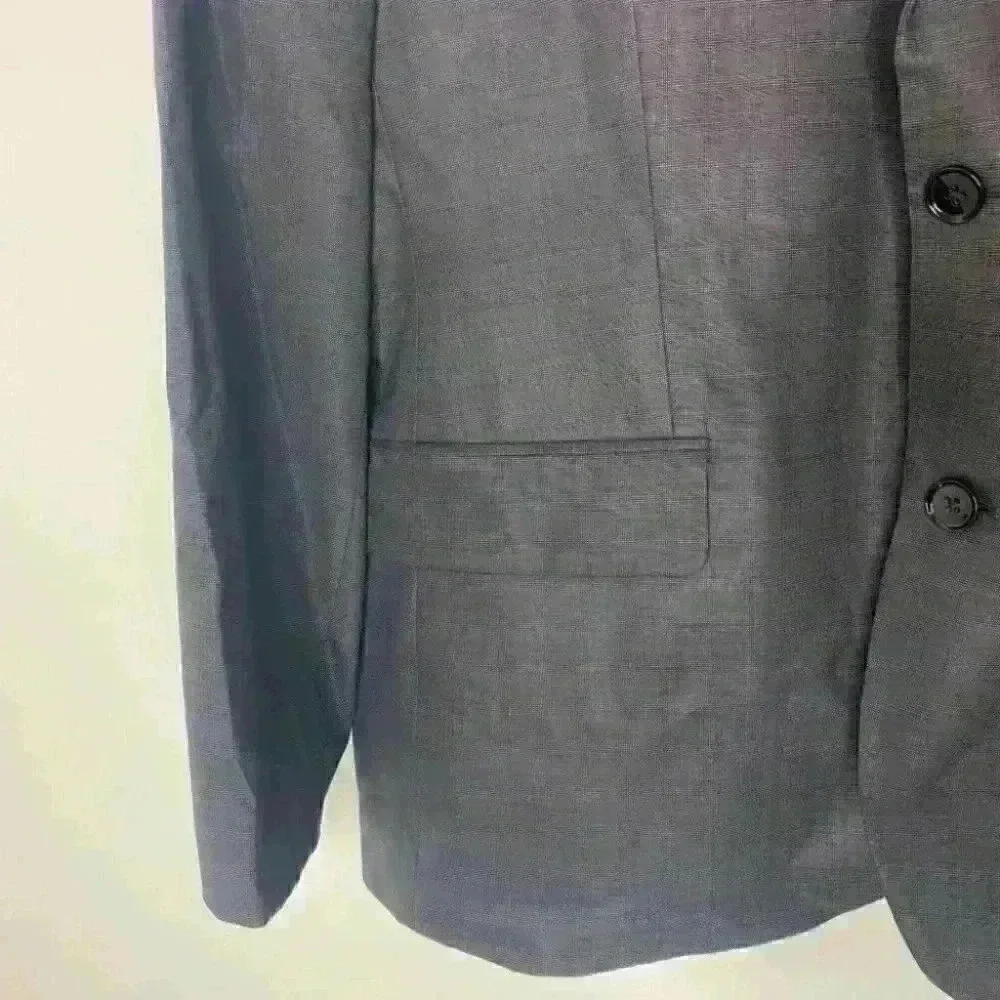 Express mens gray blue suit separates jacket 44
